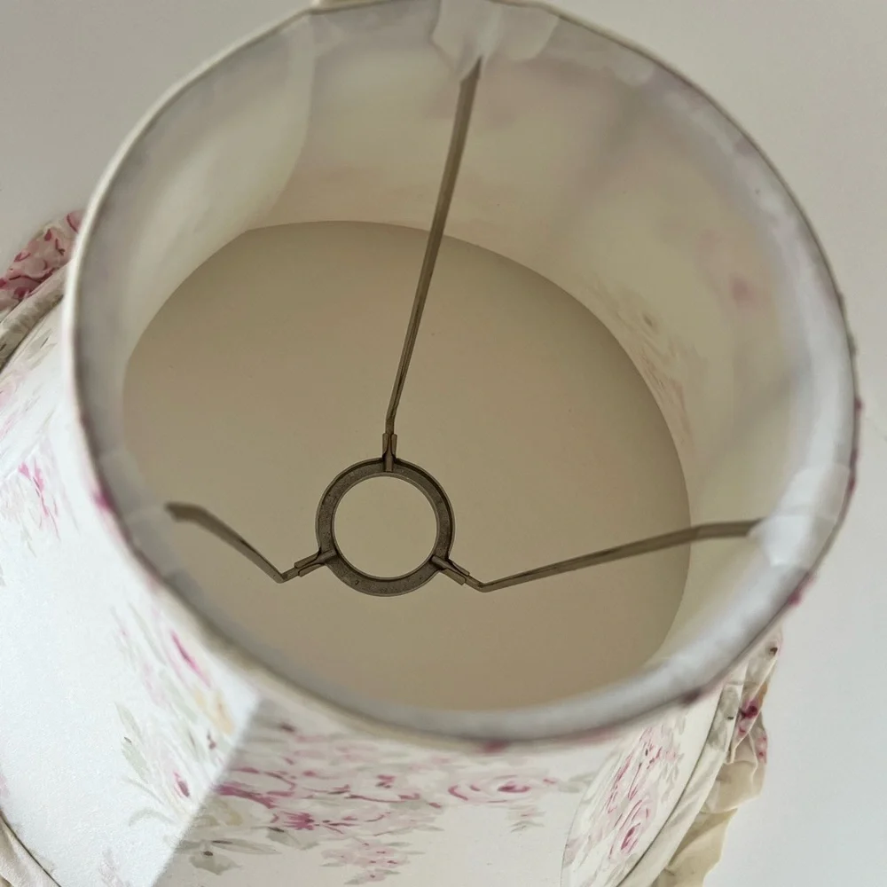 Charming Floral Lampshade with Ruffle - Picture 3 of 4